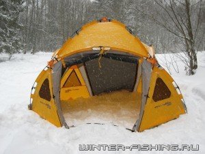 крепление палатки для зимней рыбалки