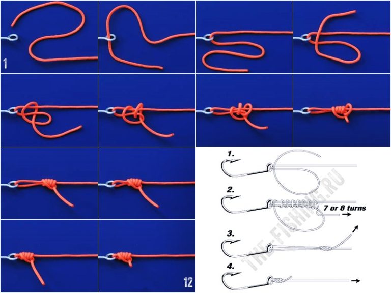 Узел для поводка на спиннинг с плетенкой фото